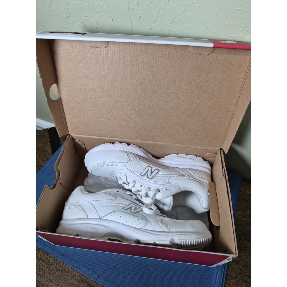 New Balance 400 Shoes Womens 9.5 Wide Triple White Walk WW400WT Sneaker Athletic